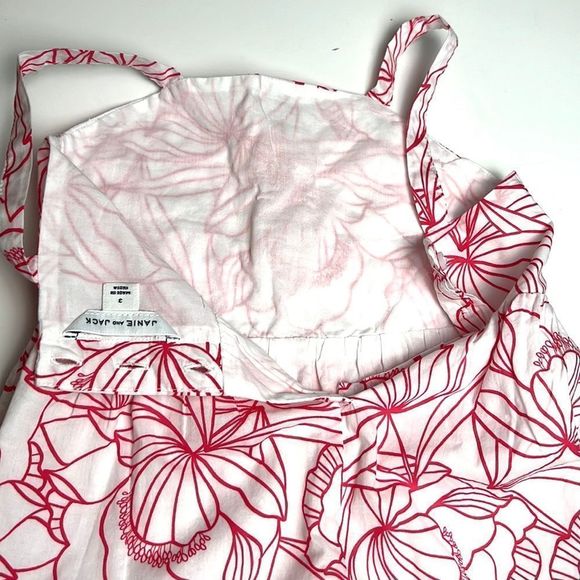 JANIE AND JACK Peony Double Knot Jumpsuit Floral Wide Leg Cotton Romper Size 3 - Picture 9 of 12